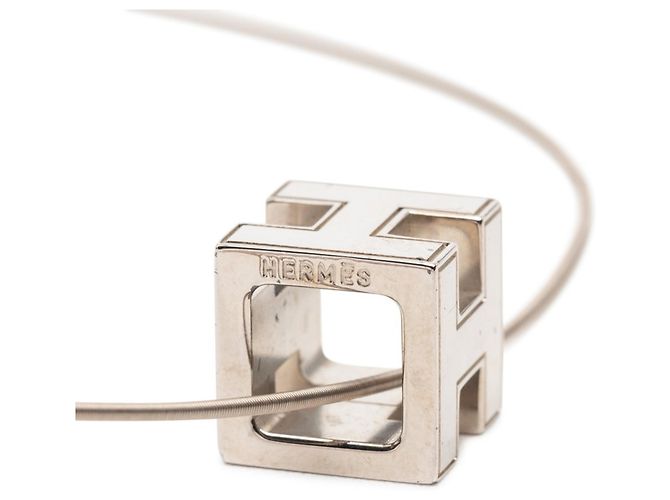 Hermès Colar Cage d'H H-Cube em metal prateado Hermes Prata - vista 3
