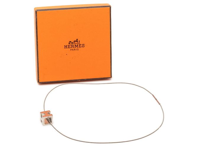 Hermès Colar Cage d'H H-Cube em metal prateado Hermes Prata - vista 6