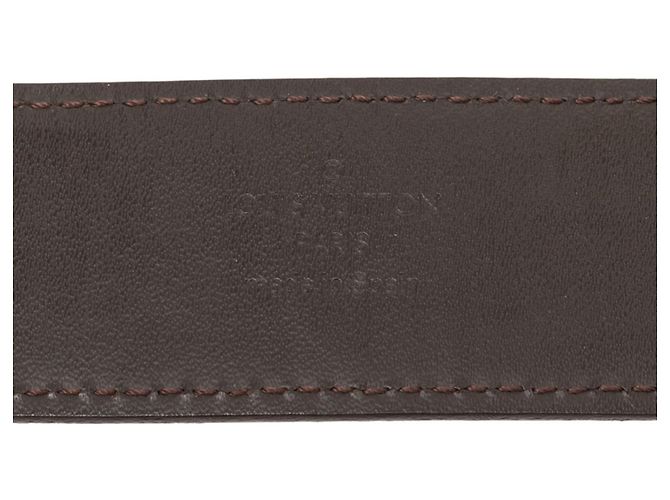 Cintura LV Initials Taiga Glacier di Louis Vuitton Marrone - vista 5
