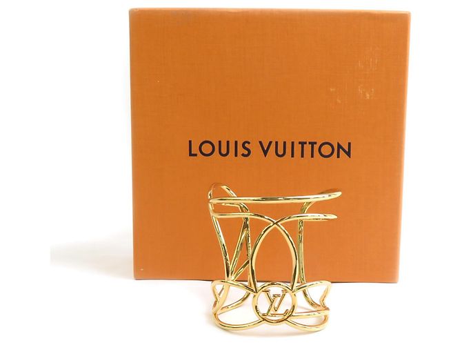 Bracciale rigido in metallo dorato Louis Vuitton D'oro - vista 10
