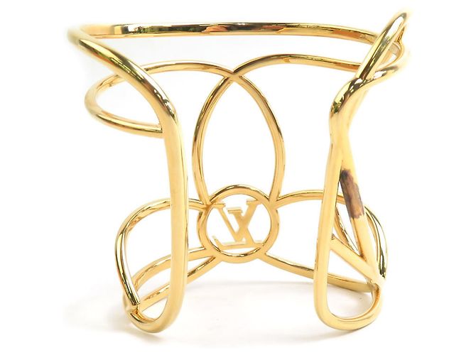 Bracciale rigido in metallo dorato Louis Vuitton D'oro - vista 3