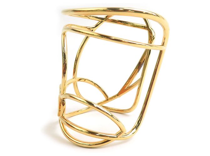 Bracciale rigido in metallo dorato Louis Vuitton D'oro - vista 4