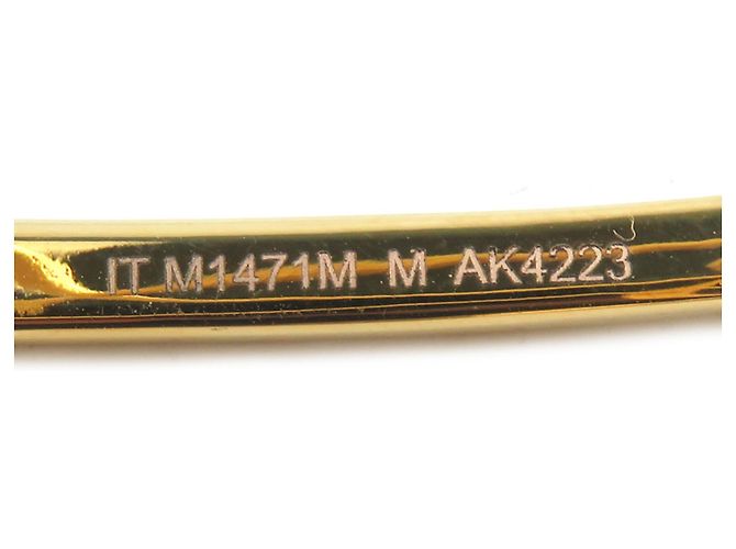 Bracciale rigido in metallo dorato Louis Vuitton D'oro - vista 9