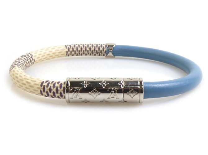 Bracciale Charm Damier Azur Louis Vuitton Blu Crudo - vista 3
