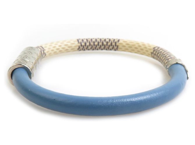 Bracciale Charm Damier Azur Louis Vuitton Blu Crudo - vista 4