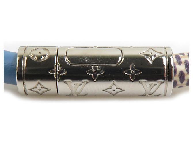 Bracciale Charm Damier Azur Louis Vuitton Blu Crudo - vista 6