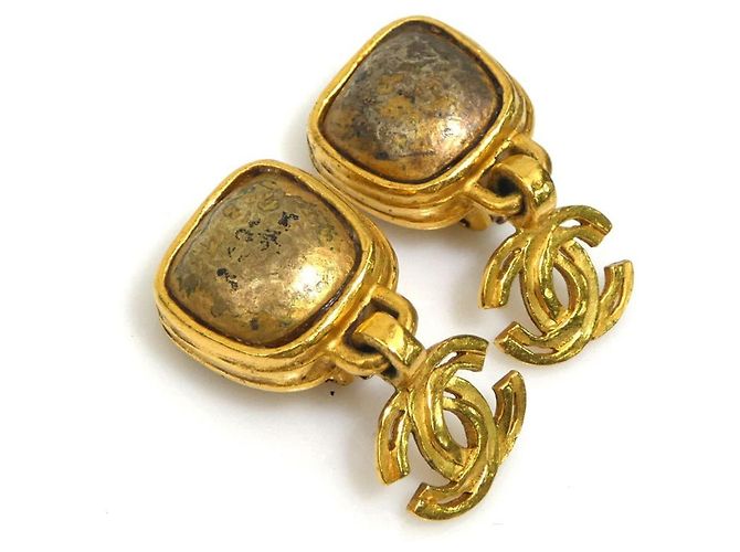 Orecchini a clip in metallo dorato Chanel D'oro - vista 2