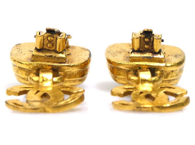 Orecchini a clip in metallo dorato Chanel D'oro - vista 6