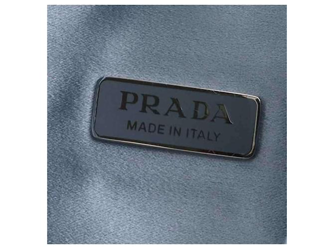 Borsa Prada blu in seta e viscosa 1BC515 - vista 14