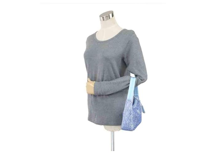 Borsa Prada blu in seta e viscosa 1BC515 - vista 16