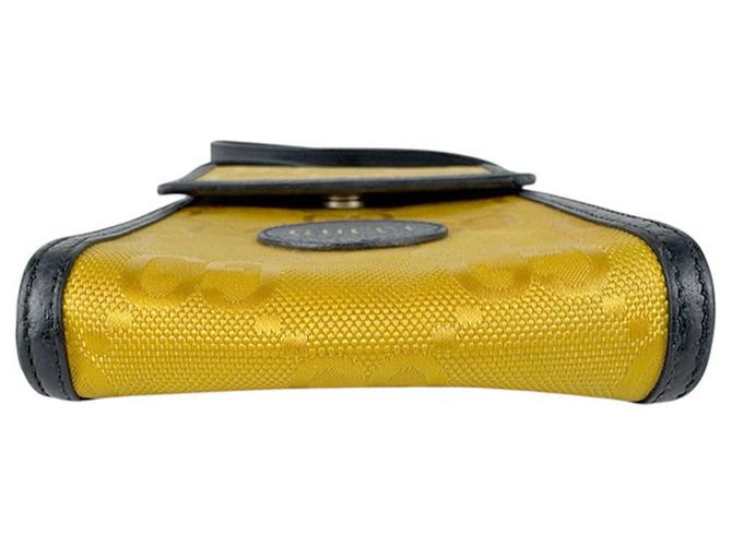 Pochette per telefono a spalla Gucci Nero Giallo - vista 4