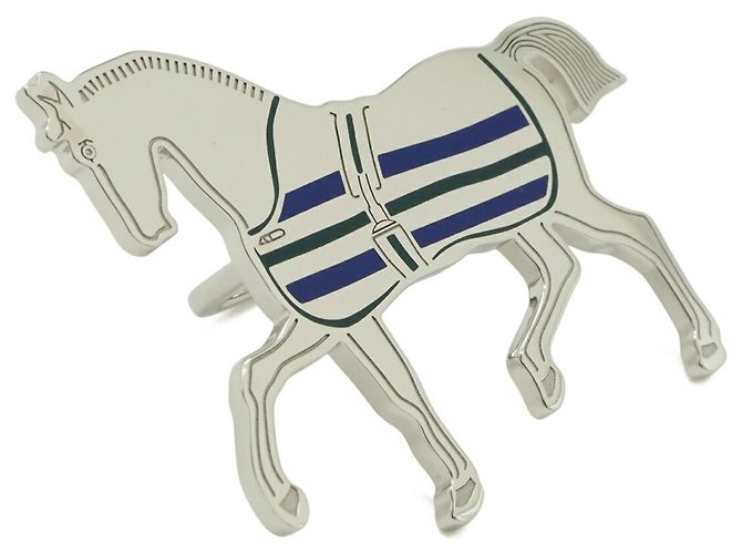 Schalring Cheval Couverture von Hermès Silber - Ansicht 3