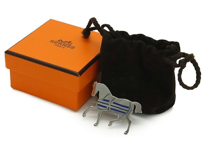 Schalring Cheval Couverture von Hermès Silber - Ansicht 6