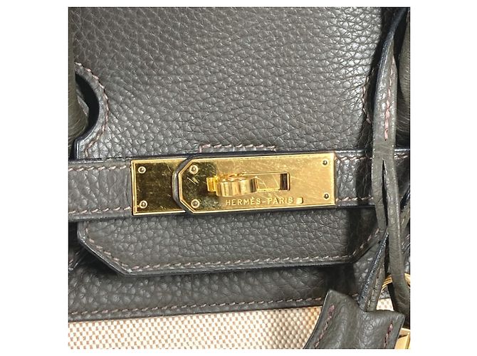 Hermès Borsa Tote HERMES Birkin 35 Marrone Beige Cachi - vista 10