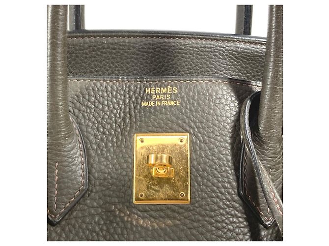 Hermès Borsa Tote HERMES Birkin 35 Marrone Beige Cachi - vista 13