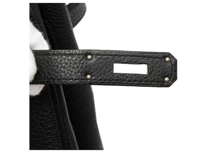 Borsa Hermès Birkin 40 in pelle Togo nera Nero - vista 6