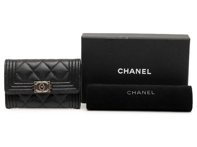 Tarjetero Boy Matelassé Coco Mark de Chanel Negro - vista 7