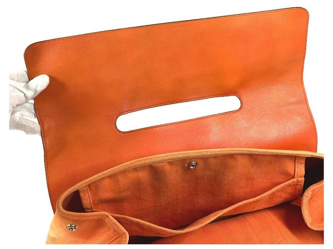 Hermès Valparaiso MM Handtasche Orange - Ansicht 16