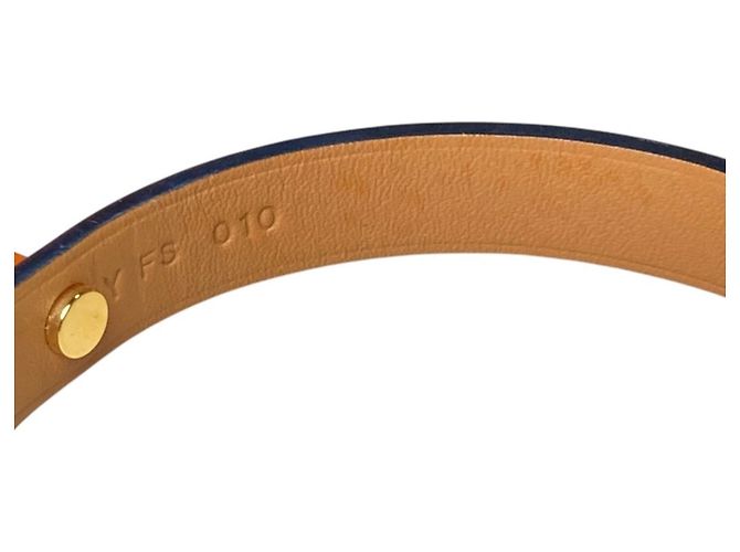 Hermès Hermes Navy Swift Leather Charm Bracelet Navy blue - view 12