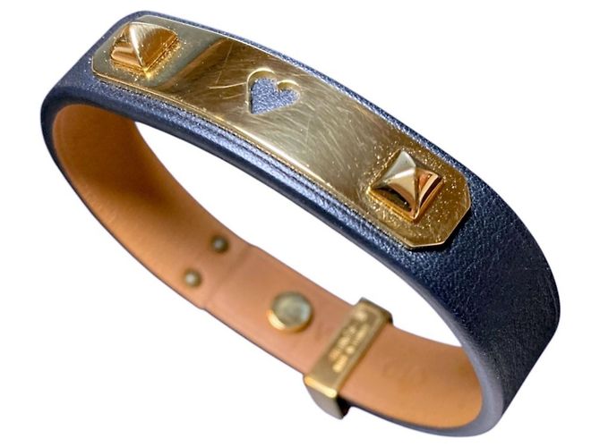 Hermès Hermes Navy Swift Leather Charm Bracelet Navy blue - view 2