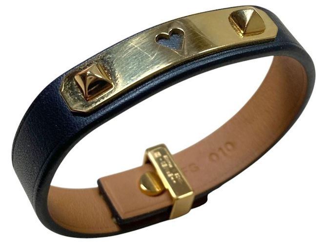 Hermès Hermes Navy Swift Leather Charm Bracelet Navy blue - view 3