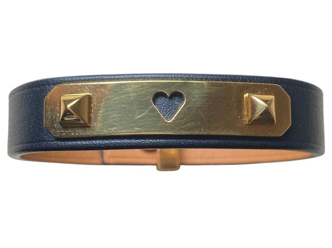 Hermès Hermes Navy Swift Leather Charm Bracelet Navy blue - view 4