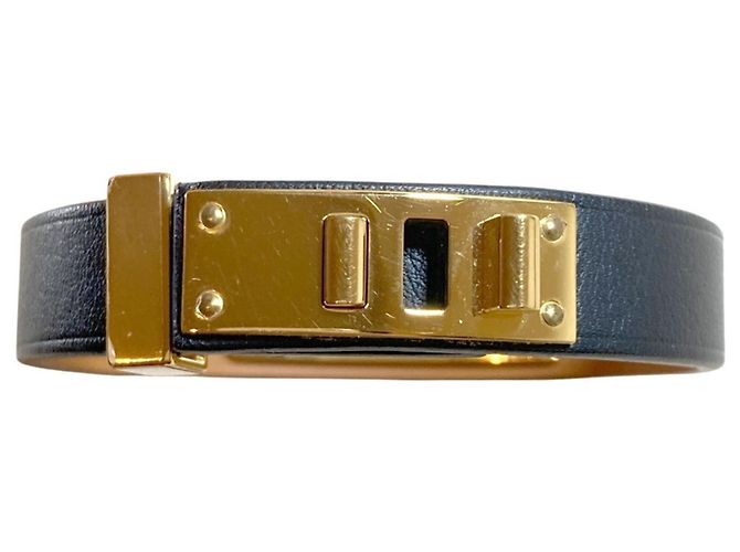 Hermès Hermes Navy Swift Leather Charm Bracelet Navy blue - view 5