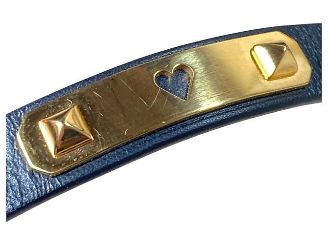 Hermès Hermes Navy Swift Leather Charm Bracelet Navy blue - view 8