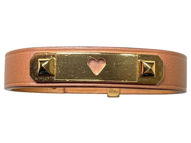 Bracciale charm con motivo a cuore As de Coeur di Hermès Marrone - vista 4