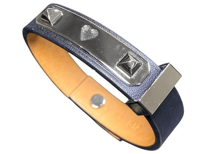 Bracciale charm As de Coeur con motivo a cuore Hermès Blu navy - vista 2