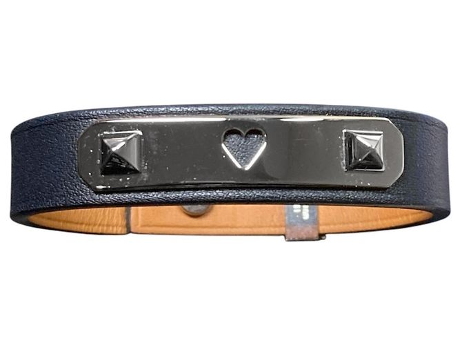 Bracciale charm As de Coeur con motivo a cuore Hermès Blu navy - vista 3