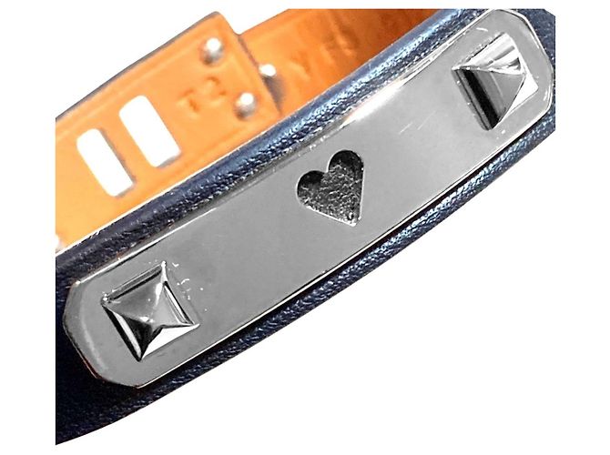 Bracciale charm As de Coeur con motivo a cuore Hermès Blu navy - vista 8