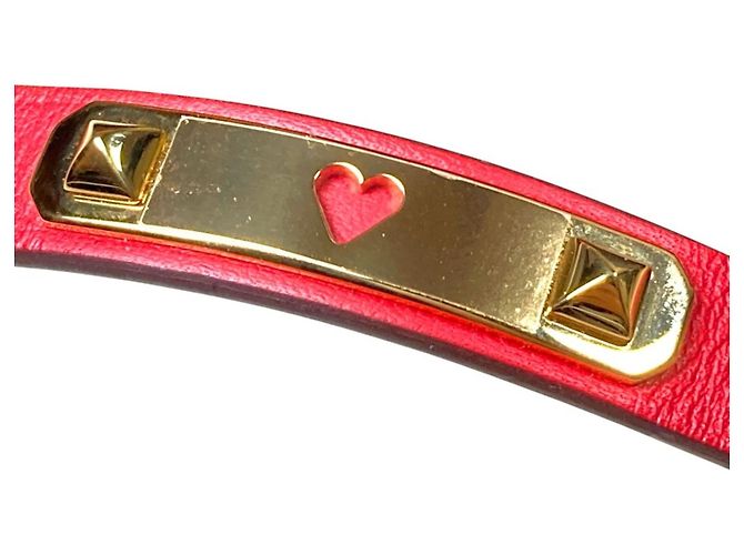 Pulsera charm con motivo de corazón As de Coeur de Hermès Roja - vista 8