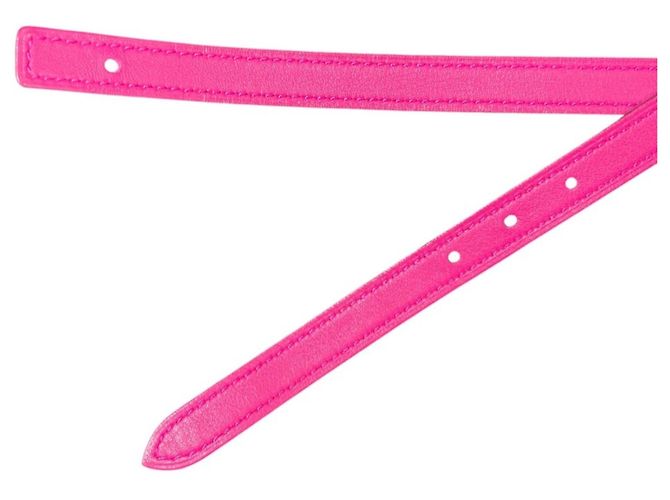 Reversibler schmaler Gürtel von Hermès Pink Bordeaux - Ansicht 6