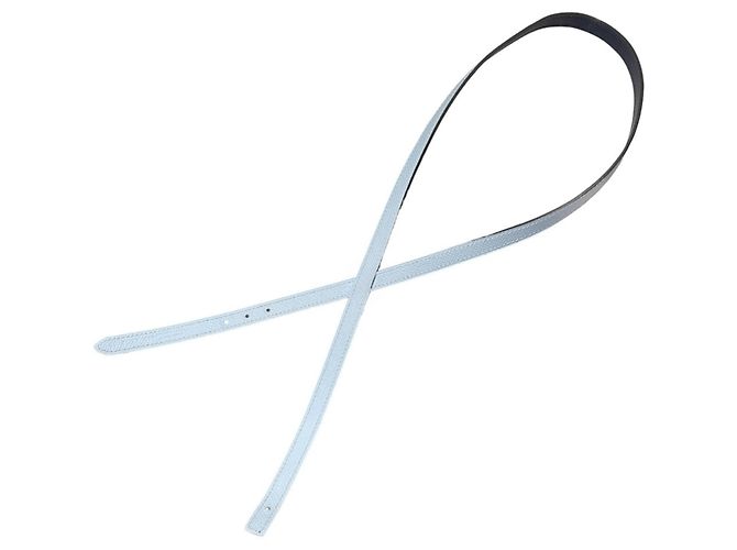Hermès Cinturón Estrecho Reversible HERMES Blanco Azul marino - vista 4