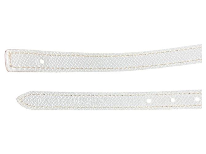 Hermès Cinturón Estrecho Reversible HERMES Blanco Azul marino - vista 6