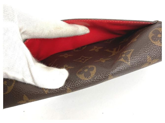 Portafoglio Lungo Bi-fold Sarah Monogramma Louis Vuitton Marrone Rosso - vista 15