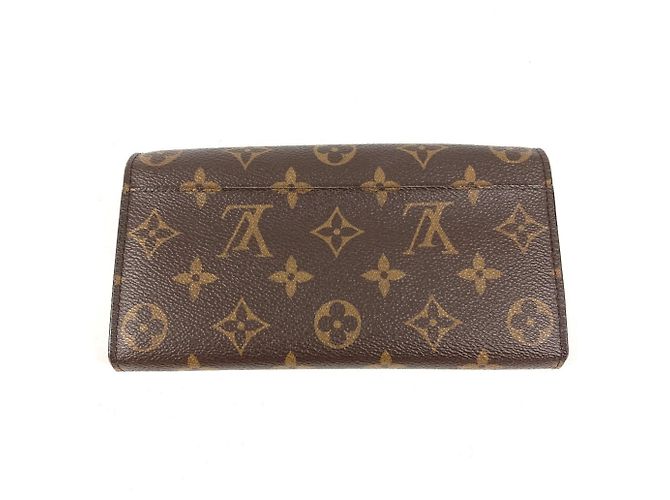 Portafoglio Lungo Bi-fold Sarah Monogramma Louis Vuitton Marrone Rosso - vista 2