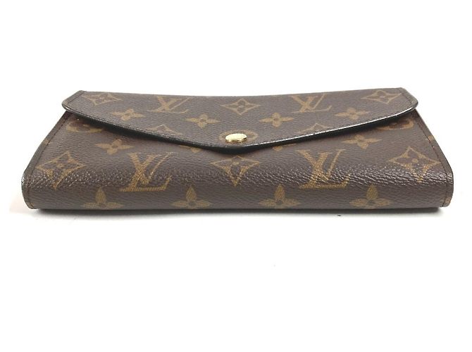 Portafoglio Lungo Bi-fold Sarah Monogramma Louis Vuitton Marrone Rosso - vista 5