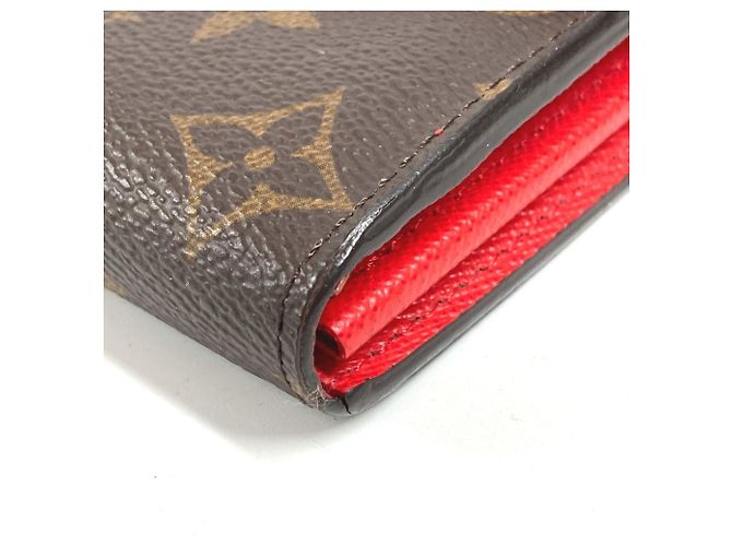 Portafoglio Lungo Bi-fold Sarah Monogramma Louis Vuitton Marrone Rosso - vista 6