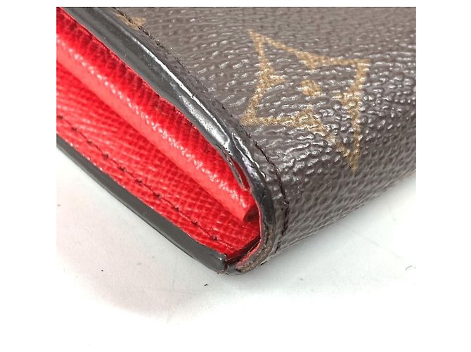Portafoglio Lungo Bi-fold Sarah Monogramma Louis Vuitton Marrone Rosso - vista 7