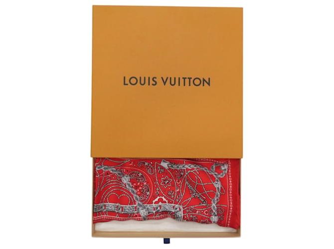 Sciarpa di seta rossa Louis Vuitton Rosso - vista 2