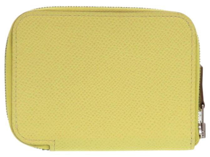Monedero Azap Mini de Hermès en cuero Epsom amarillo - vista 3