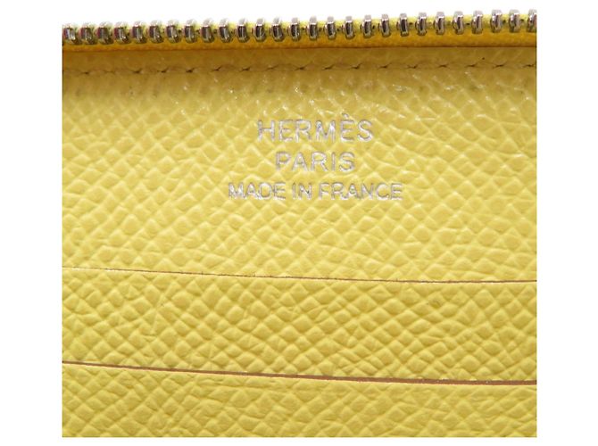 Monedero Azap Mini de Hermès en cuero Epsom amarillo - vista 7