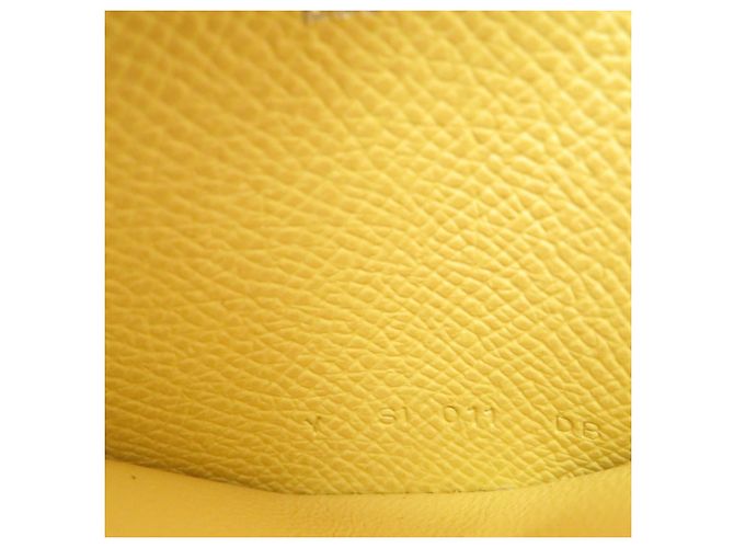 Monedero Azap Mini de Hermès en cuero Epsom amarillo - vista 8