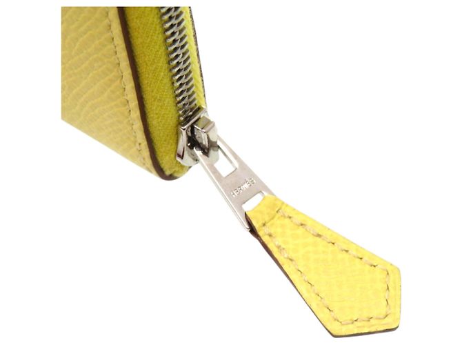 Monedero Azap Mini de Hermès en cuero Epsom amarillo - vista 9