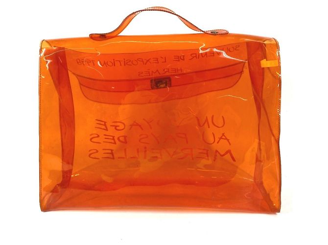 Hermès HERMES Vinyl Kelly Tote Handtasche Orange - Ansicht 11