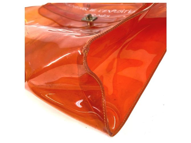 Hermès HERMES Vinyl Kelly Tote Handtasche Orange - Ansicht 15