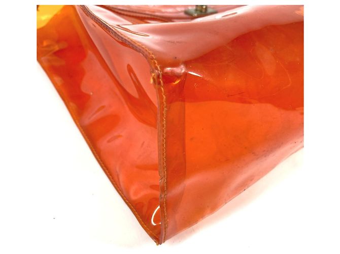 Hermès HERMES Vinyl Kelly Tote Handtasche Orange - Ansicht 16