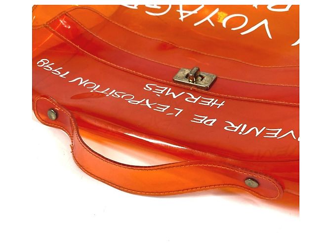 Hermès HERMES Vinyl Kelly Tote Handtasche Orange - Ansicht 18